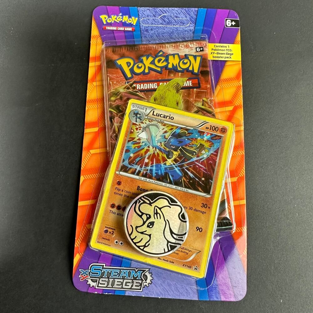 Pokemon TCG 2016 Lucario XY Steam Siege Blister Pack Sealed New